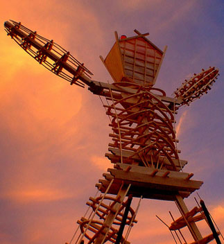 Balsa Man Japan at sunset, photo by cabcab